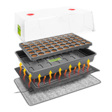 ROOT!T Dry Peat Free 60 Cell Heated Propagator Kit