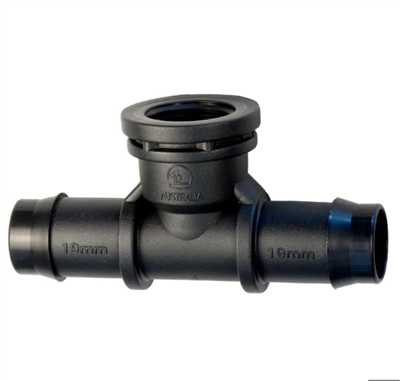 19mm Barb x 1/2" BSPF Tee