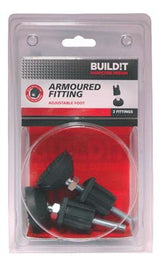 BUILD!T Black Adjustable Foot Including End Cap