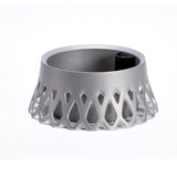 Plastia Flower Bowl Roseta - 40cm - Silver